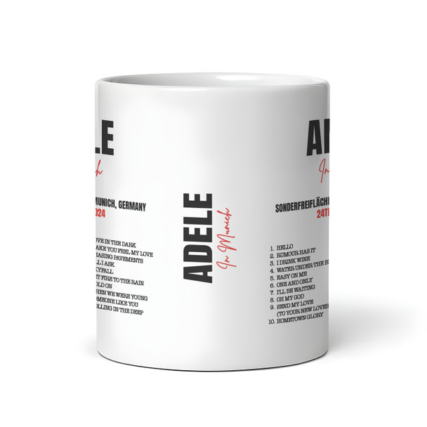 Black Red Adele Concert Setlist Gig Mug - Sonderfreifläche Messe, Munich, Germany 24th August 2024 Black Red Adele Concert Setlist Gig Mug - Sonderfreifläche Messe, Munich, Germany 24th August 2024