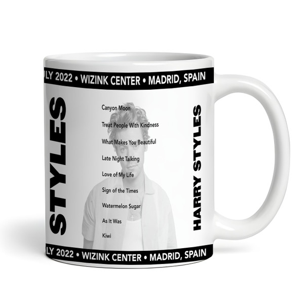 Harry Styles Concert Setlist Gig Mug - WiZink Center, Madrid, Spain - July 29th 2022