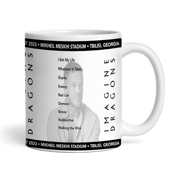 Imagine Dragons Concert Setlist Gig Mug - Mikheil Meskhi Stadium, Tbilisi, Georgia - August 31st 2023