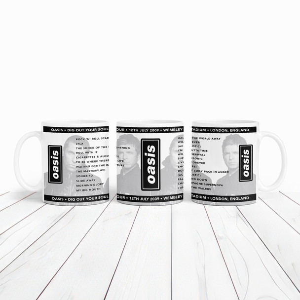 Oasis Concert Setlist Gig Mug - Wembley Stadium, London, England - July 12th 2009