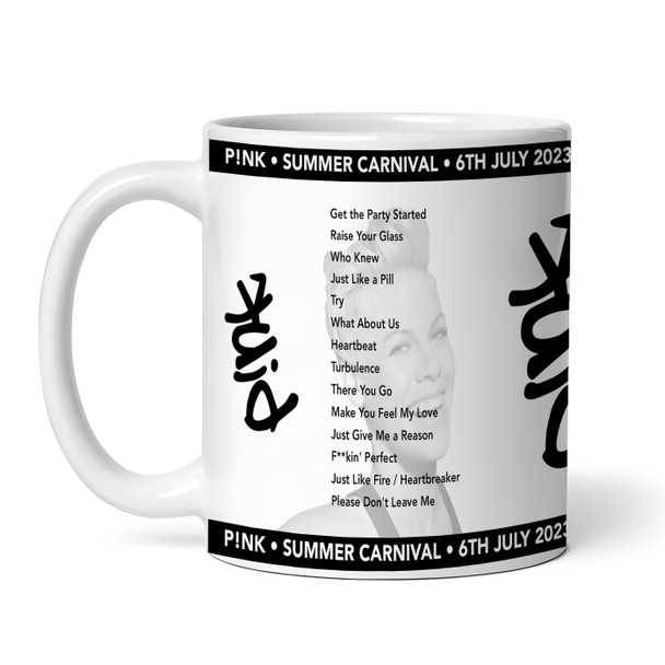 P!nk Concert Setlist Gig Mug - Olympiastadion, Munich, Germany - July 6th 2023