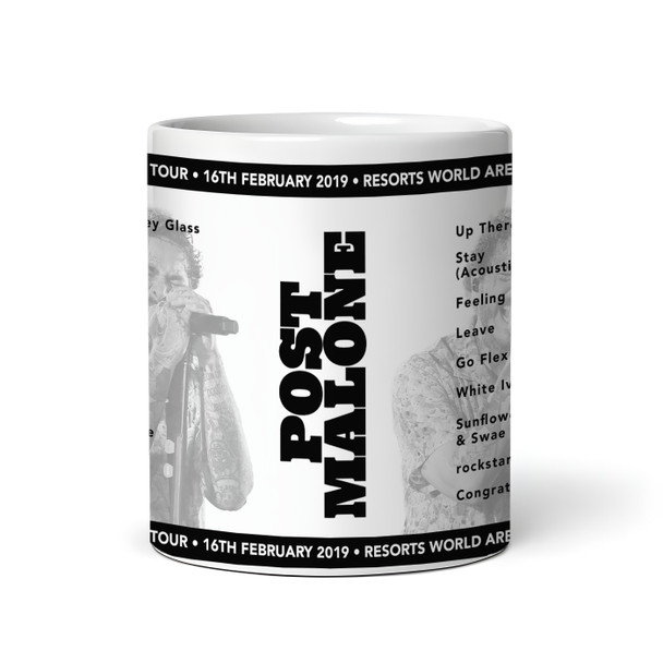 Post Malone Concert Setlist Gig Mug - Resorts World Arena, Birmingham, England - February 16th 2019