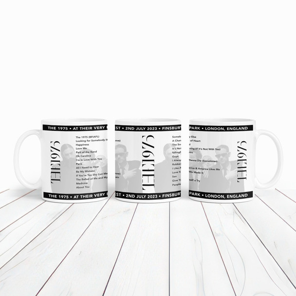 The 1975 Concert Setlist Gig Mug - Finsbury Park, London, England - July 2nd 2023