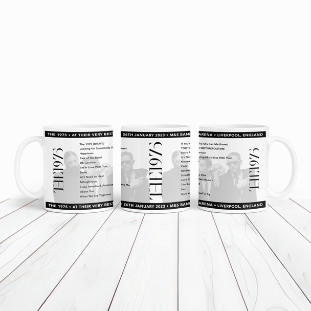 The 1975 Concert Setlist Gig Mug - M&S Bank Arena, Liverpool, England - January 26th 2023