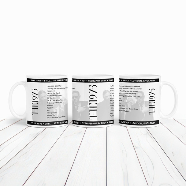 The 1975 Concert Setlist Gig Mug - The O2 Arena, London, England - February 12th 2024