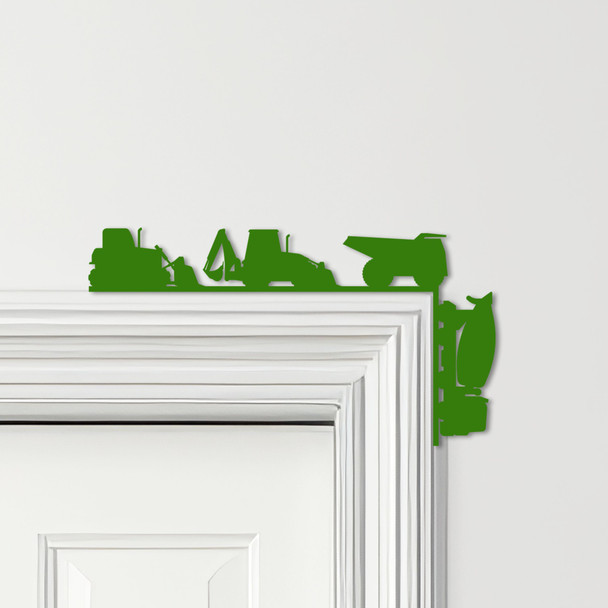 Door Topper Construction Diggers Kids Room Decor Various Colours Decorative Sign