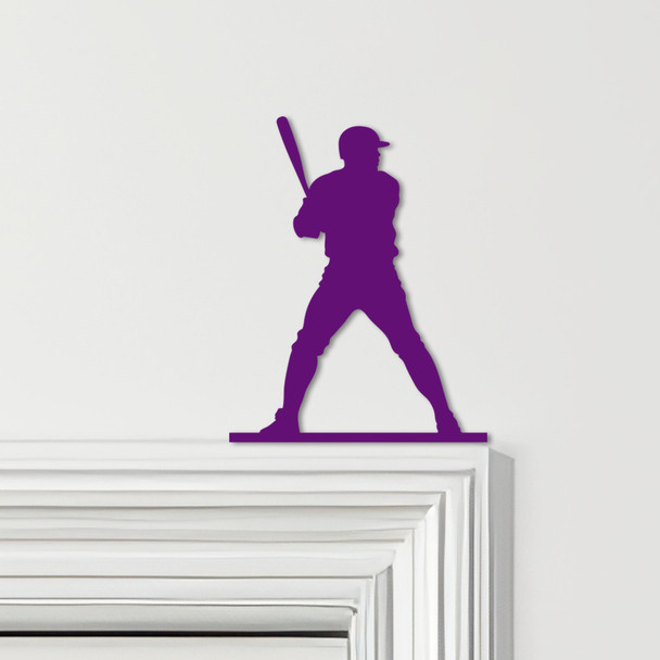 Door Topper Baseball Player Various Colours Top Of Door Frame Decorative Sign