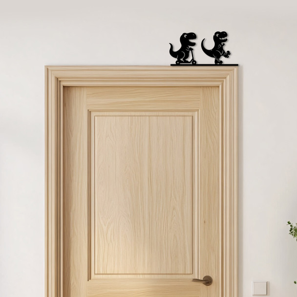 Door Topper Cute Dinosaurs T-Rex Kids Room Decor Various Colours Decorative Sign