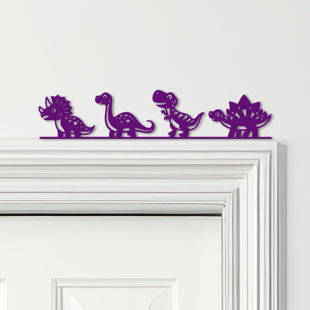 Door Topper Cute Dinosaurs Kids Room Decor Various Colours Frame Decor Sign