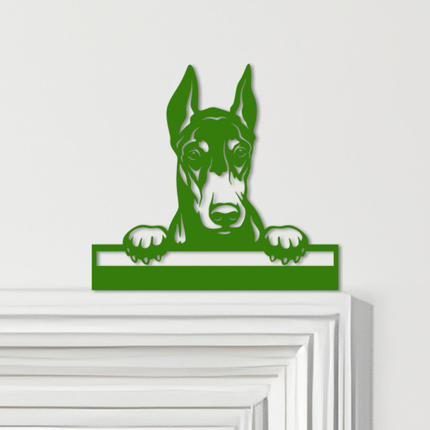 Door Topper Dog Doberman Various Colours Top Of Door Frame Decorative Sign