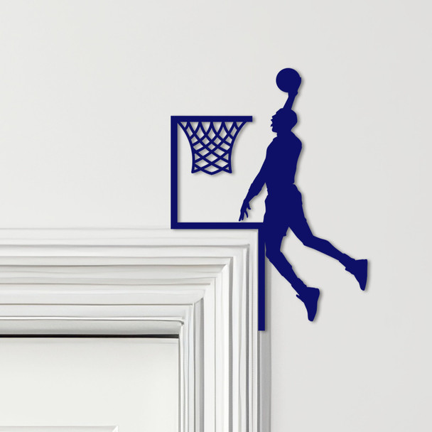 Door Topper Basketball Player Scoring Various Colours Decorative Sign
