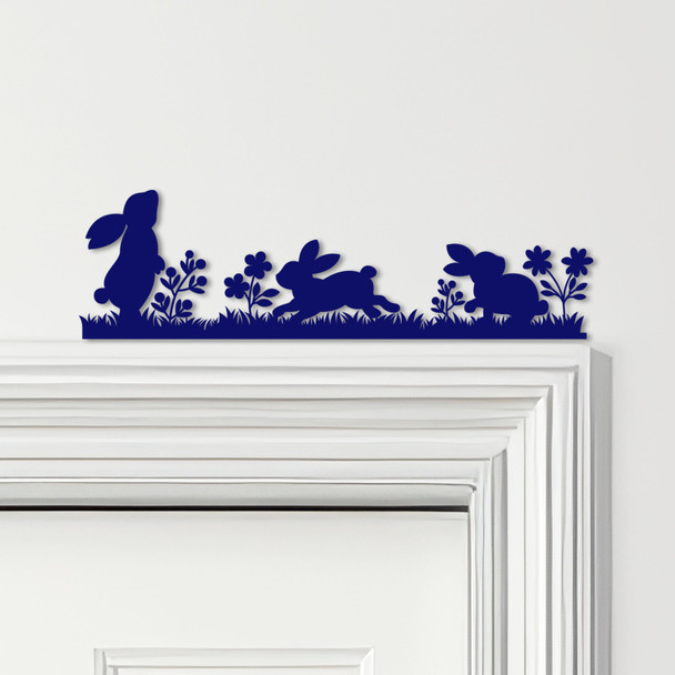 Door Topper Easter Decor Bunnies & Flowers Various Colours Frame Decor Sign