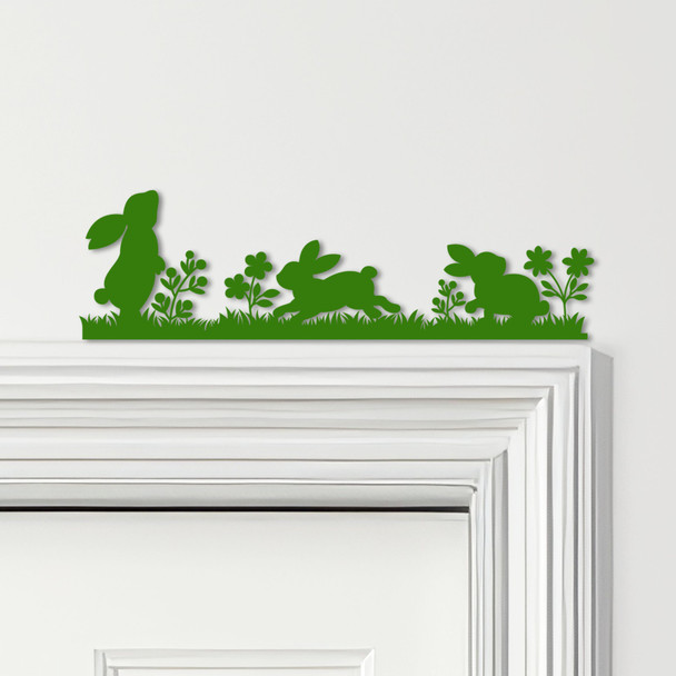 Door Topper Easter Decor Bunnies & Flowers Various Colours Frame Decor Sign