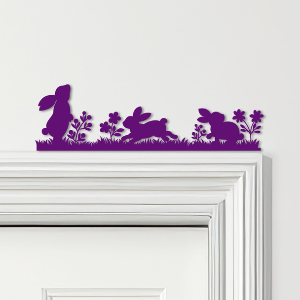 Door Topper Easter Decor Bunnies & Flowers Various Colours Frame Decor Sign