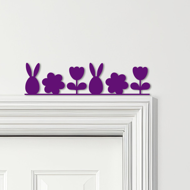 Door Topper Easter Decor Bunny Eggs & Flowers Various Colours Frame Decor Sign