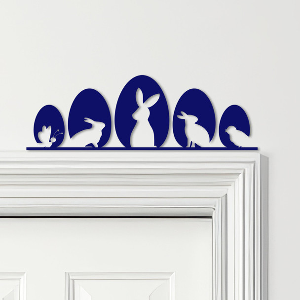 Door Topper Easter Decor Eggs Bunnies Various Colours Decorative Sign