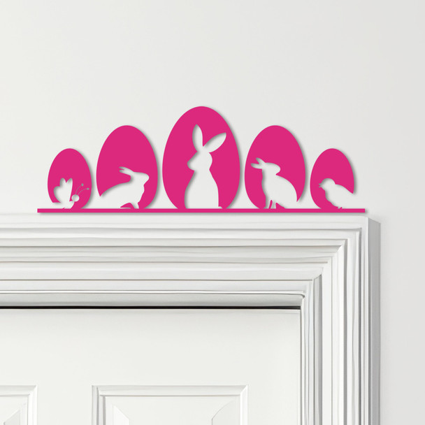 Door Topper Easter Decor Eggs Bunnies Various Colours Decorative Sign