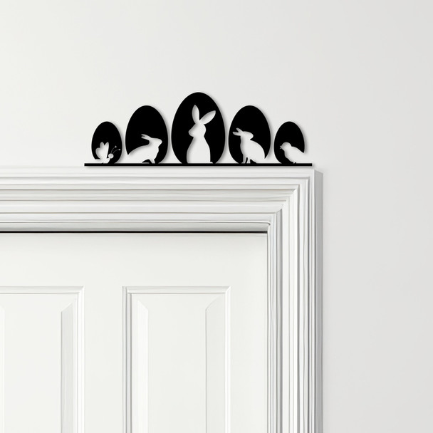Door Topper Easter Decor Eggs Bunnies Various Colours Decorative Sign