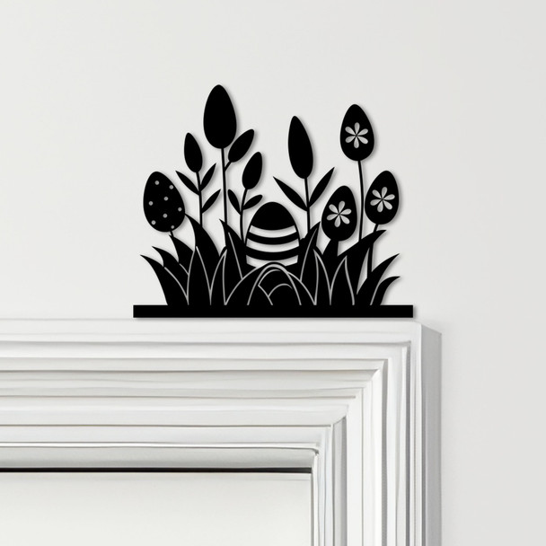 Door Topper Easter Decor Eggs Tulips Various Colours Top Of Door Decorative Sign