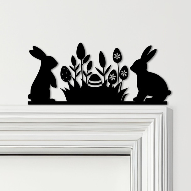 Door Topper Easter Decor Tulips Bunnies Various Colours Decorative Sign