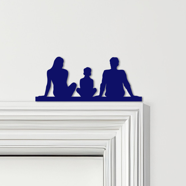 Door Topper Family Of 3, 1 Boy Various Colours Top Of Door Frame Decorative Sign