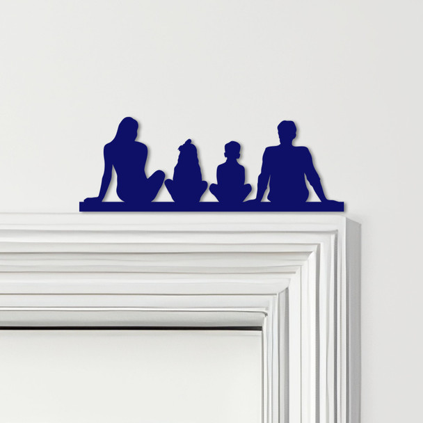 Door Topper Family Of 4 1 Boy 1 Girl Various Colours Top Of Door Decorative Sign
