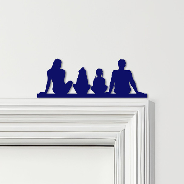 Door Topper Family Of Four 2 Girls Various Colours Top Of Door Decorative Sign