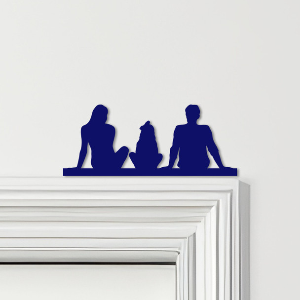 Door Topper Family Of Three 1 Girl Various Colours Top Of Door Decorative Sign