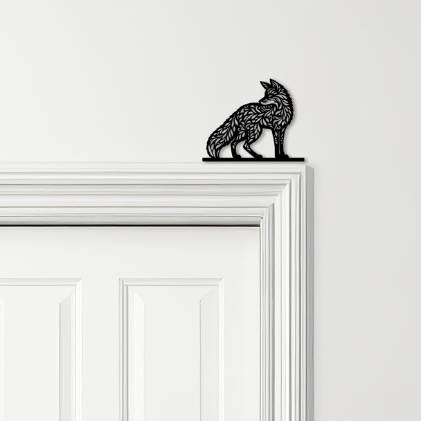 Door Topper Floral Fox Various Colours Top Of Door Frame Decorative Sign