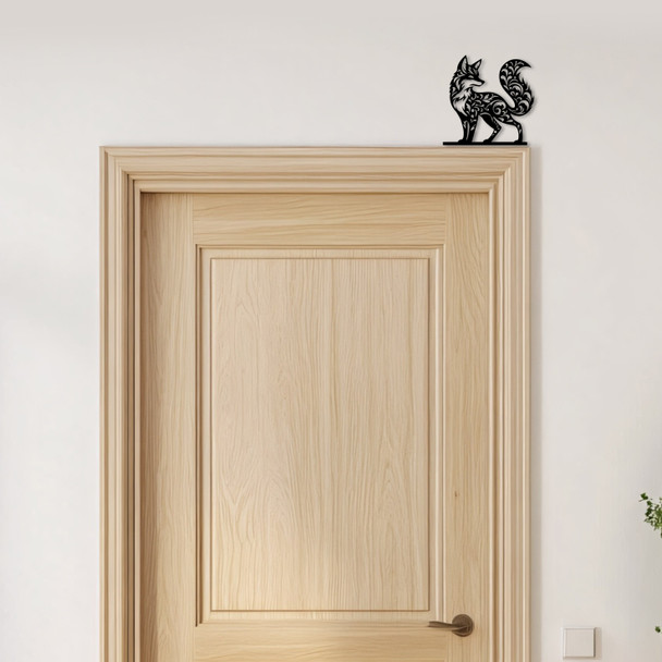 Door Topper Floral Pattern Fox Various Colours Top Of Door Frame Decorative Sign