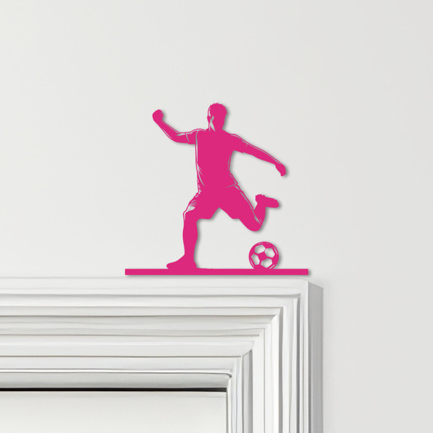 Door Topper Footballer Football Various Colours Top Of Door Frame Decor Sign