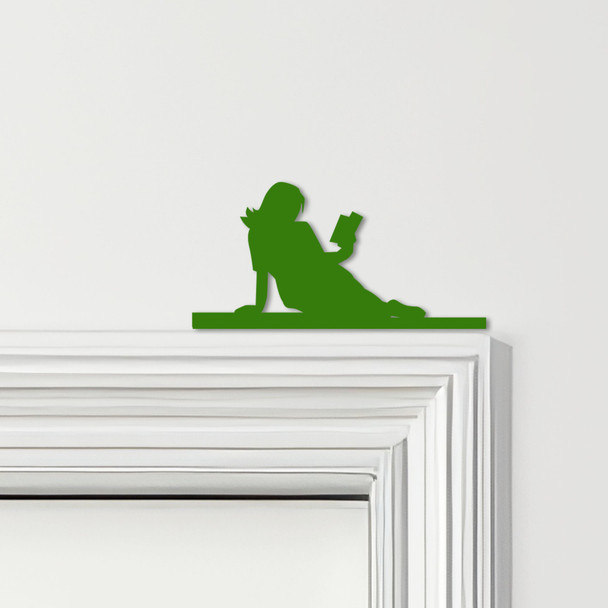Door Topper Girl Reading Book Various Colours Top Of Door Frame Decorative Sign