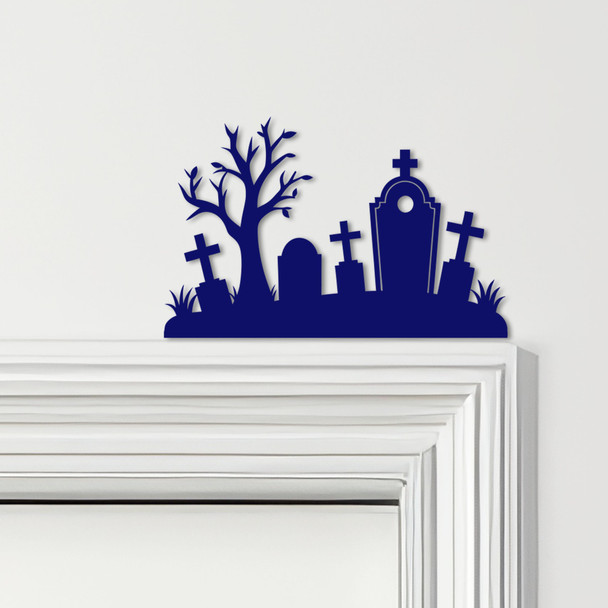 Door Topper Halloween Decor Cemetery Various Colours Top Of Door Decorative Sign
