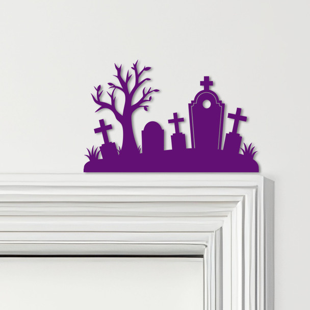 Door Topper Halloween Decor Cemetery Various Colours Top Of Door Decorative Sign