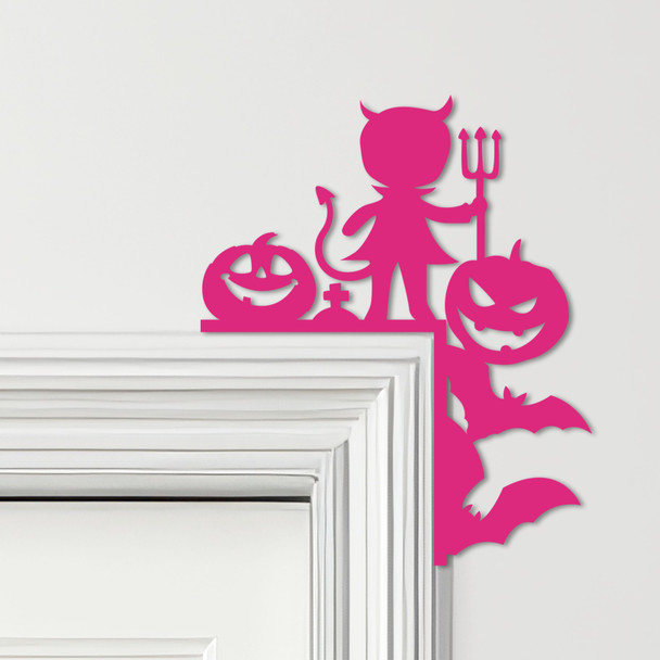 Door Topper Halloween Decor Devil Various Colours Top Of Door Frame Decor Sign