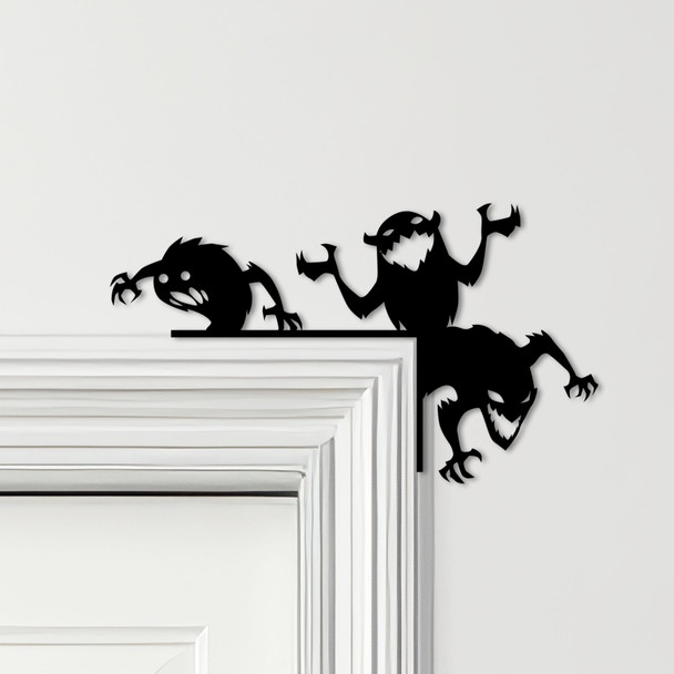Door Topper Halloween Decor Monsters Various Colours Top Of Door Decorative Sign