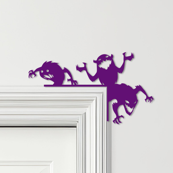 Door Topper Halloween Decor Monsters Various Colours Top Of Door Decorative Sign