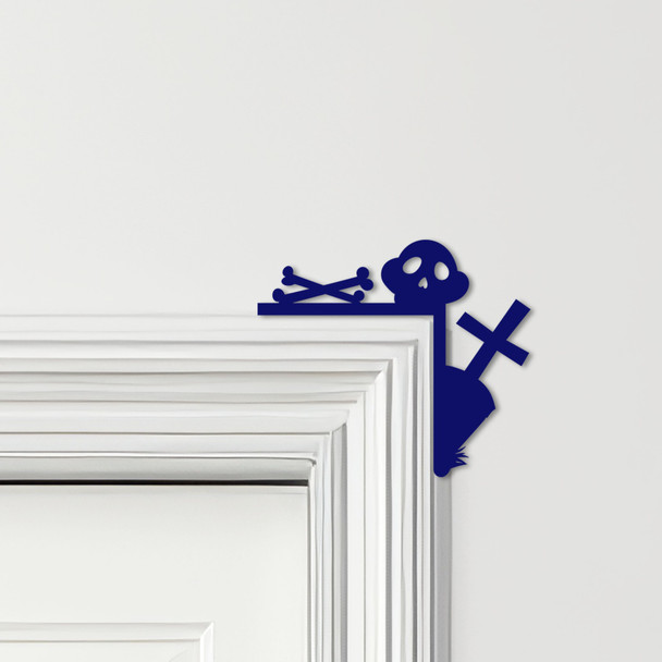 Door Topper Halloween Decor Skull Bones Various Colours Decorative Sign