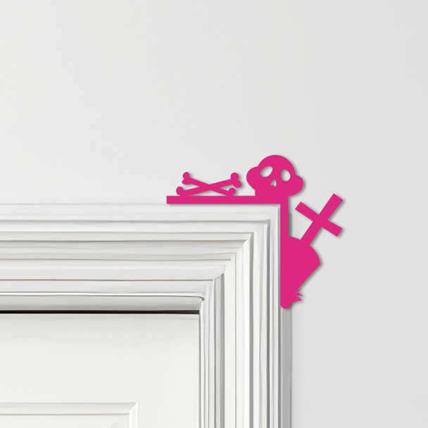 Door Topper Halloween Decor Skull Bones Various Colours Decorative Sign