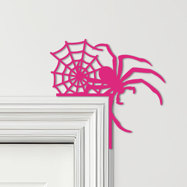 Door Topper Halloween Decor Spider Web Various Colours Decorative Sign