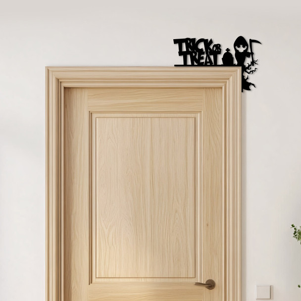 Door Topper Halloween Decor Trick Or Treat Executioner Various Colours Sign