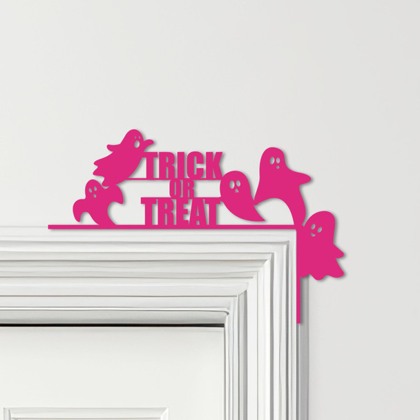 Door Topper Halloween Decor Trick Or Treat Ghosts Various Colours Decor Sign