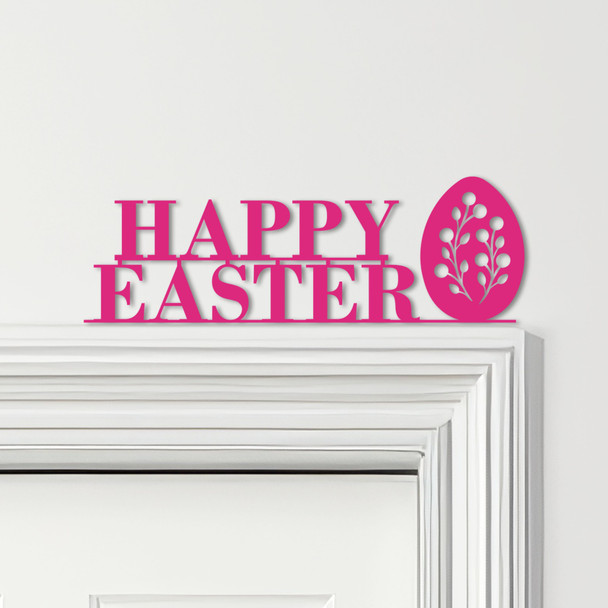 Door Topper Happy Easter Decor Floral Egg Various Colours Decorative Sign