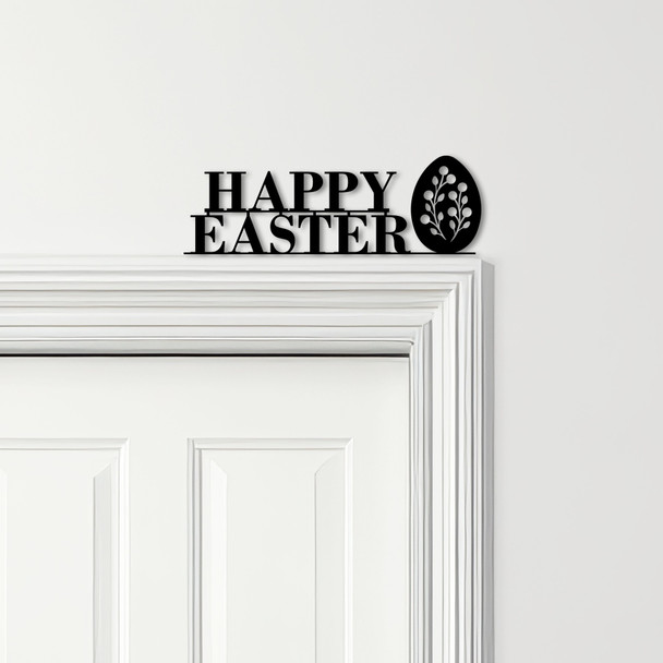Door Topper Happy Easter Decor Floral Egg Various Colours Decorative Sign