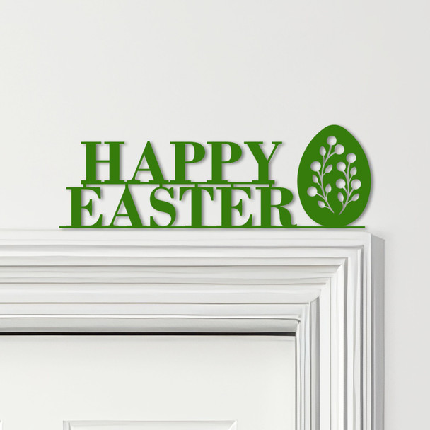 Door Topper Happy Easter Decor Floral Egg Various Colours Decorative Sign