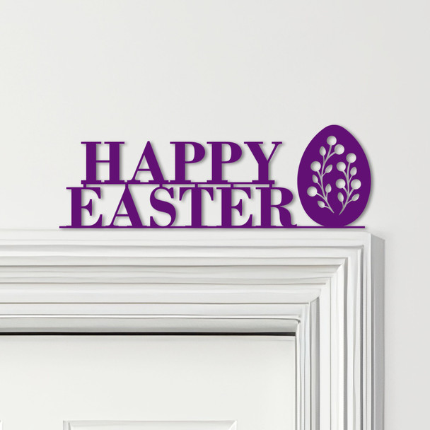 Door Topper Happy Easter Decor Floral Egg Various Colours Decorative Sign