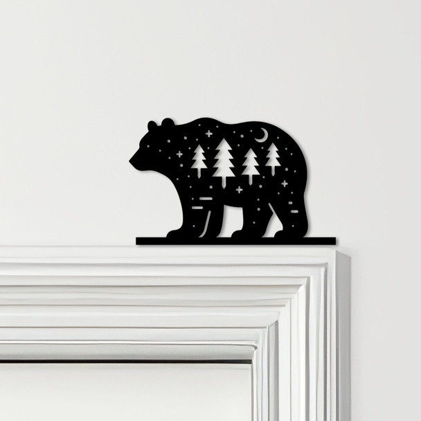 Door Topper Bear Christmas Decor Trees Various Colours Decorative Sign