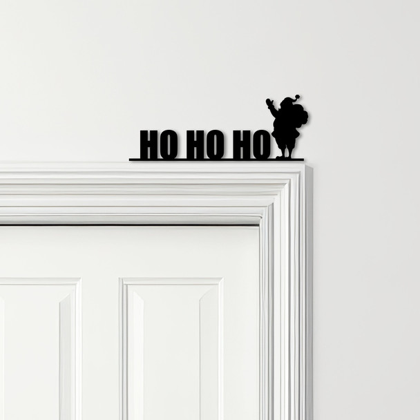 Door Topper Ho Ho Ho Santa Claus Christmas Decor Various Colours Decorative Sign