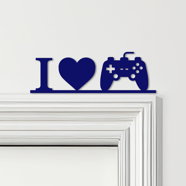 Door Topper I Love Gaming Controller Kids Room Decor Various Colours Decor Sign