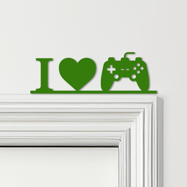 Door Topper I Love Gaming Controller Kids Room Decor Various Colours Decor Sign